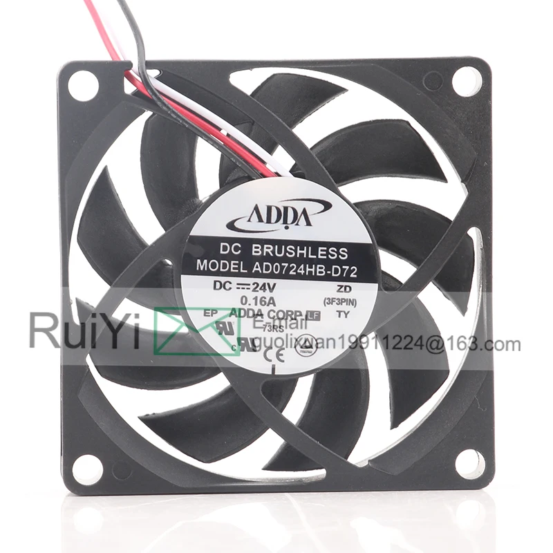 Адда 12 В 48 В DC24V 0.16A EC AC 7 см 7015 70x70x15 мм инвертор Danfoss тревожит Вентилятор охлаждения AD0724HB-D72