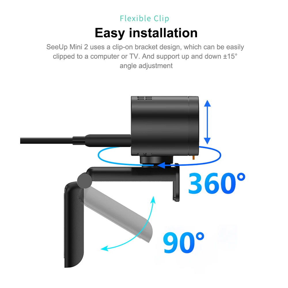 USB HD Webcam With Light All in One Profissional Meeting  Camera Auto Tracking Video Conference Camera