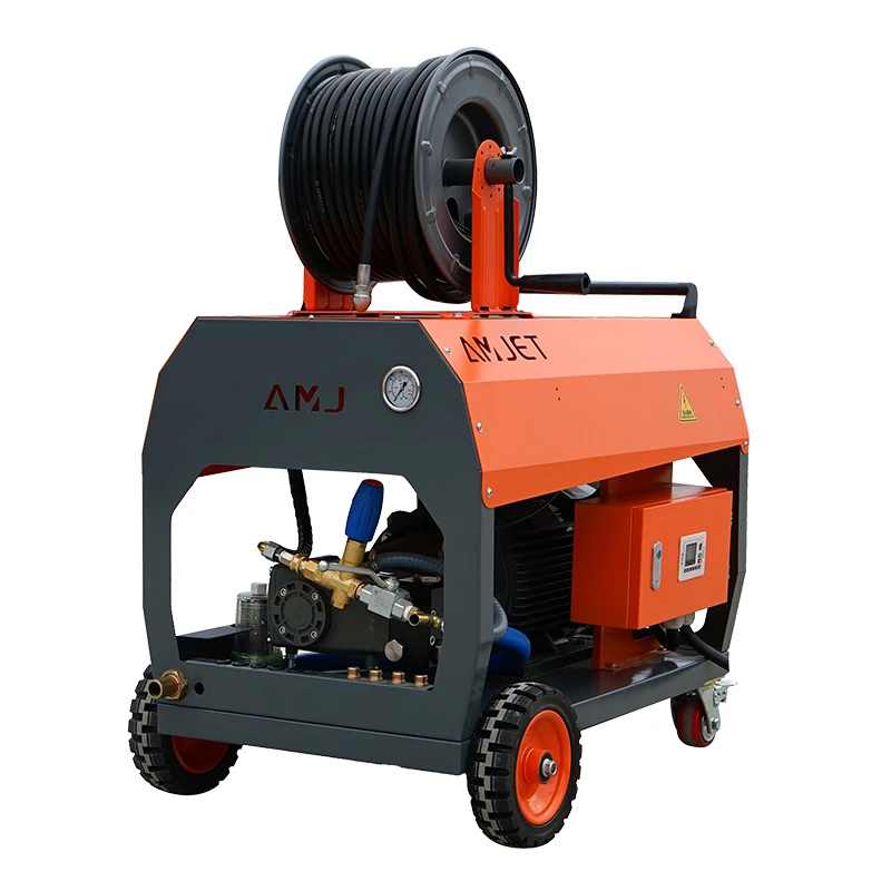 AMJET Top-end 2900psi 26lpm Air cooling fan cooling High pressure water jet sprayer Sewer drainage cleaning Sewer washer