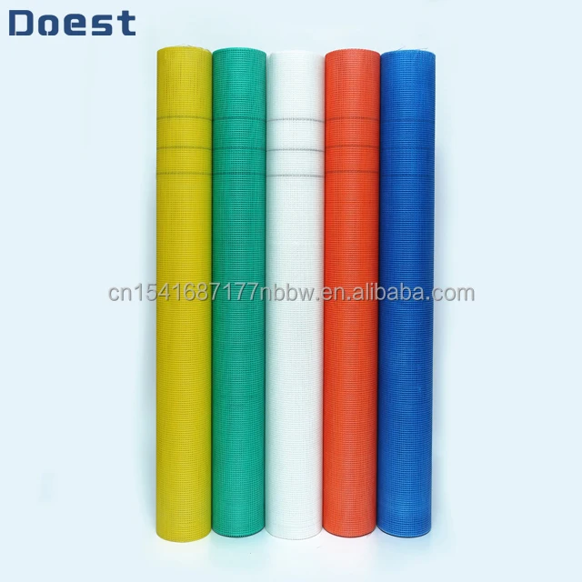 Resin coated fiberglass mesh  145g 5x5 Plaster orange blue yellow Mesh compare fiber mesh vs steel wire