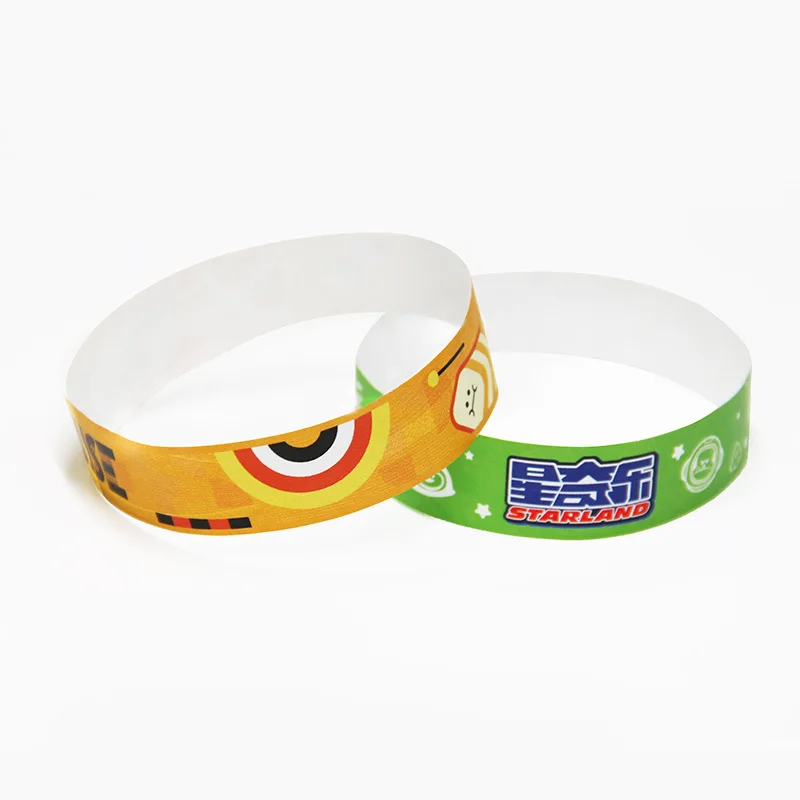 Cheap Hand Band Wholesale Customized Personalised Logo Printing Waterproof Paper Event Bracelet Disposable Tyvek Paper Wristband
