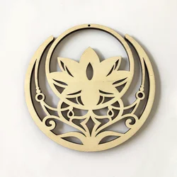 Hot Sale Laser Cutting Wooden Signs Crafts Home Carved Wood Art Flower Craft Decoration