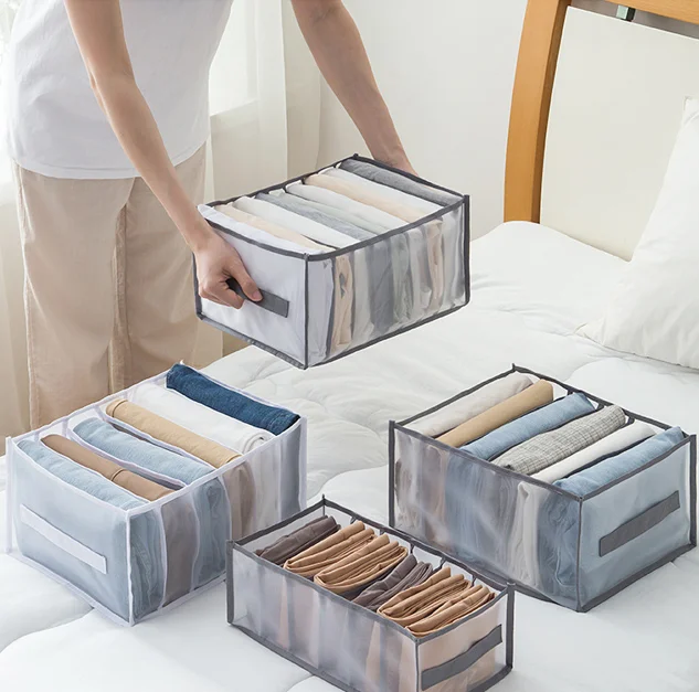 Washable Plastic Cloth Storage Home Drawers Bags Wardrobe Foldable Clothing Divide Closet Organizer Boxes