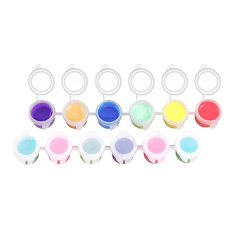 Blank Plastic Storage Containers Empty Acrylic Paint Strips Pots