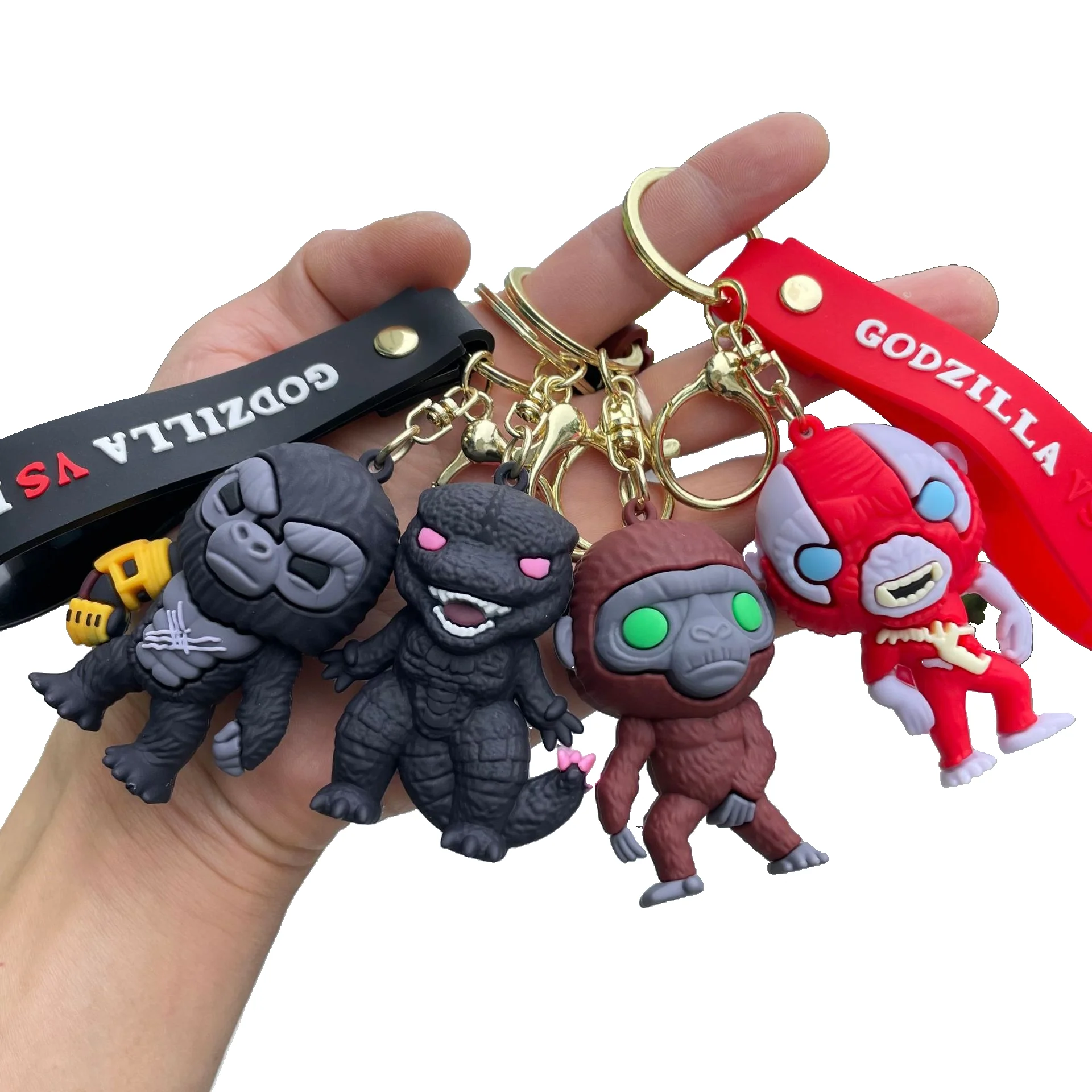 Научно-фантастический боевик король конг vs Гослар игрушка брелок 3D Монстр Кукла кулон оптом ПВХ аниме Брелки Аксессуары
