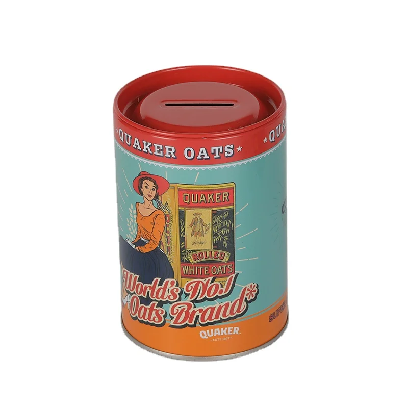 New Style Tin Money Bank Customizable Coin Saver Bank  Vintage Coin Money Saving Box