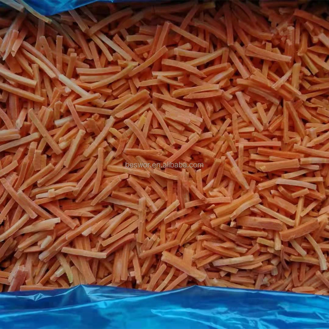 China origin IQF processing fresh frozen carrot slice strips dices cubes in bulk carrot frozen diced sliced carrot
