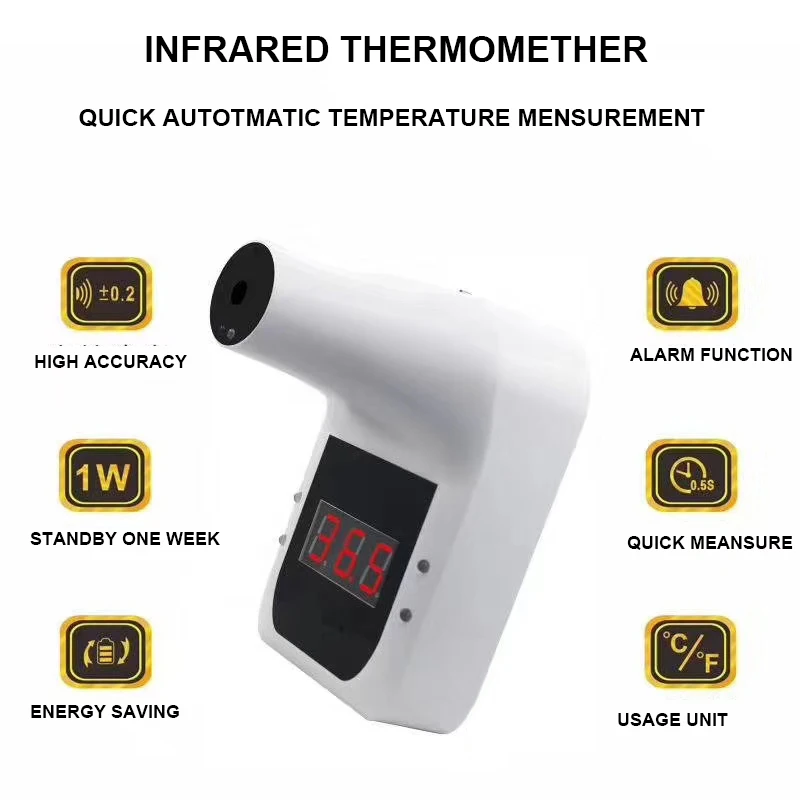 GP-100 Wall-mounted temp measurement Thermometer with Voice Broadcast and Alarm System