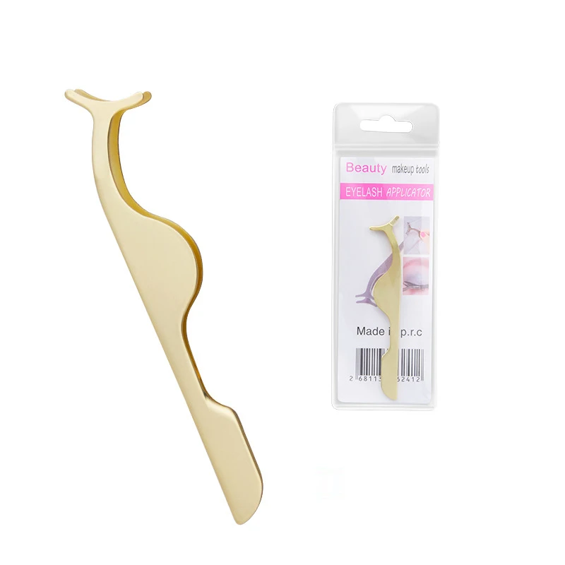 Розовые пластиковые пинцеты-аппликаторы для ресниц с индивидуальным логотипом, магнитные пинцеты для ресниц оптом, пинцет для накладных ресниц в упаковке