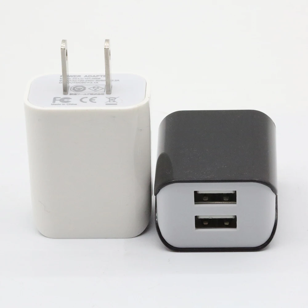 USB Charging Block U-L certified 2.4A Dual Port Wall Charger US Plug Adapter for Amazon Best Seller
