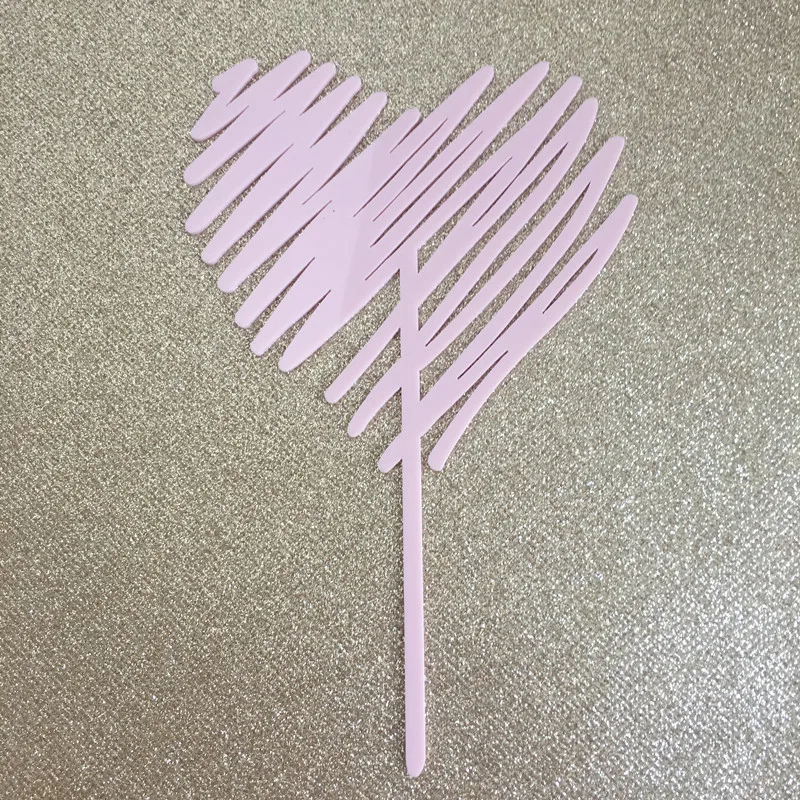 LOVE Cake Topper Acrylic Unique Creative Idea for First Party Cake Decoration