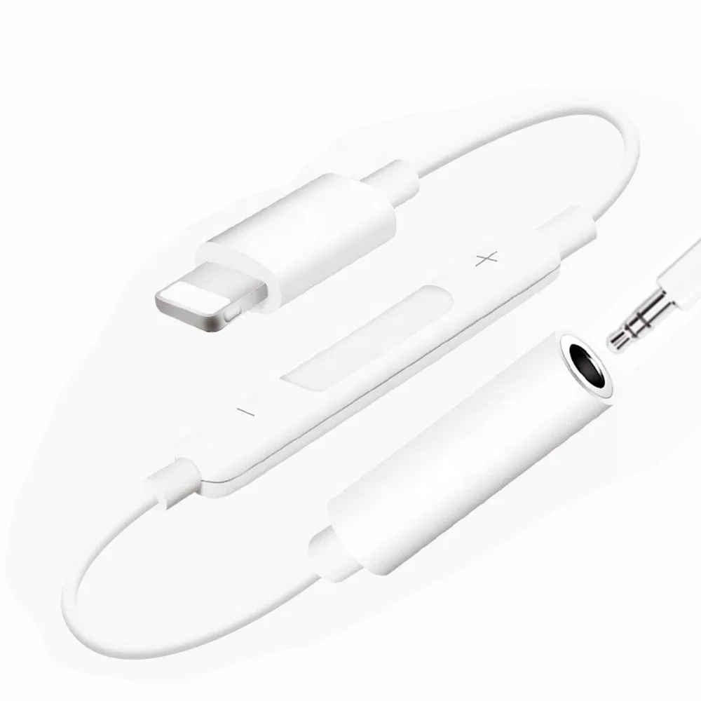 2021 Hot Selling BT Version Lighting to 3.5 mm Headphone Jack Adapter Cable for Iphone 6/7/8/XR/XS Phone Call  Audio Aux Adapter