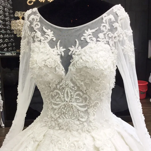 LUWEIYA бальное  ручной работы с бисером, вышитое турецкое кружево, свадебная одежда, белые свадебные женские платья, свад