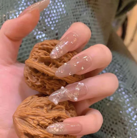 2022 Wholesale Faux Ongles Cheap Nails Arc French Styles Nails Long Coffin Custom Luxury Artifical Fingernails French Nails