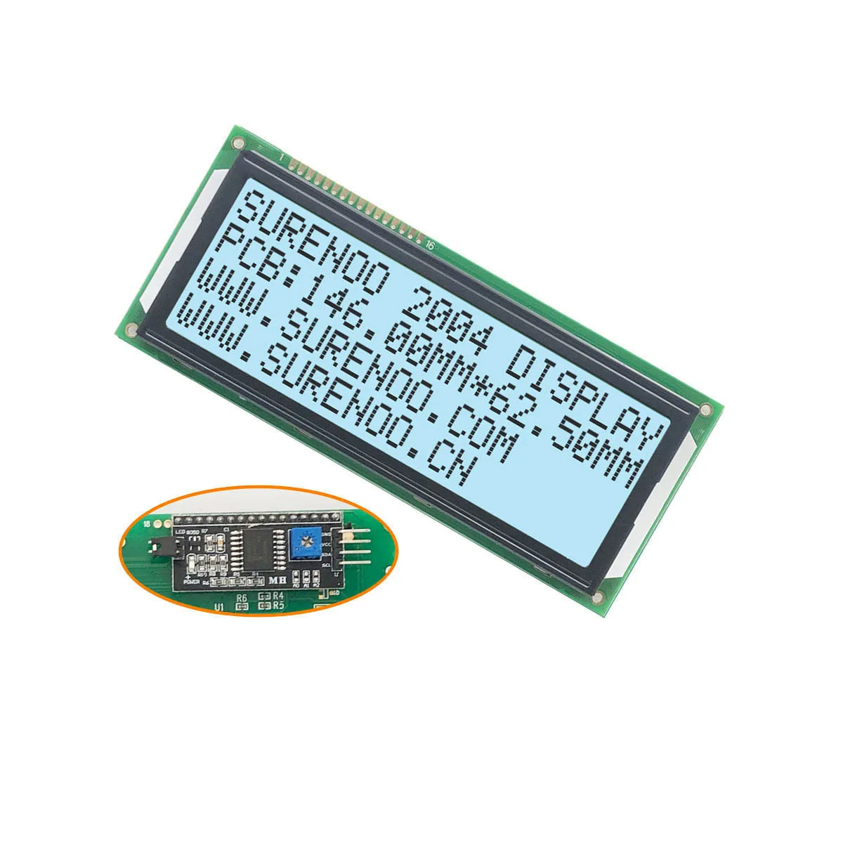 
204 2004 20X4 Larger Size Serial I2C IIC FSTN STN Blue Yellow Green White Character LCD Module Display Screen Panel LCM 