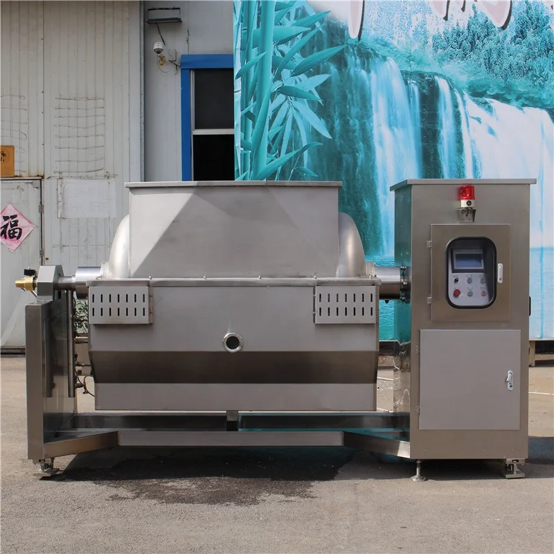 Industrial big capacity steam heating horizontal inclinable cooking mixer for coco syrup and Sugarcane syrup