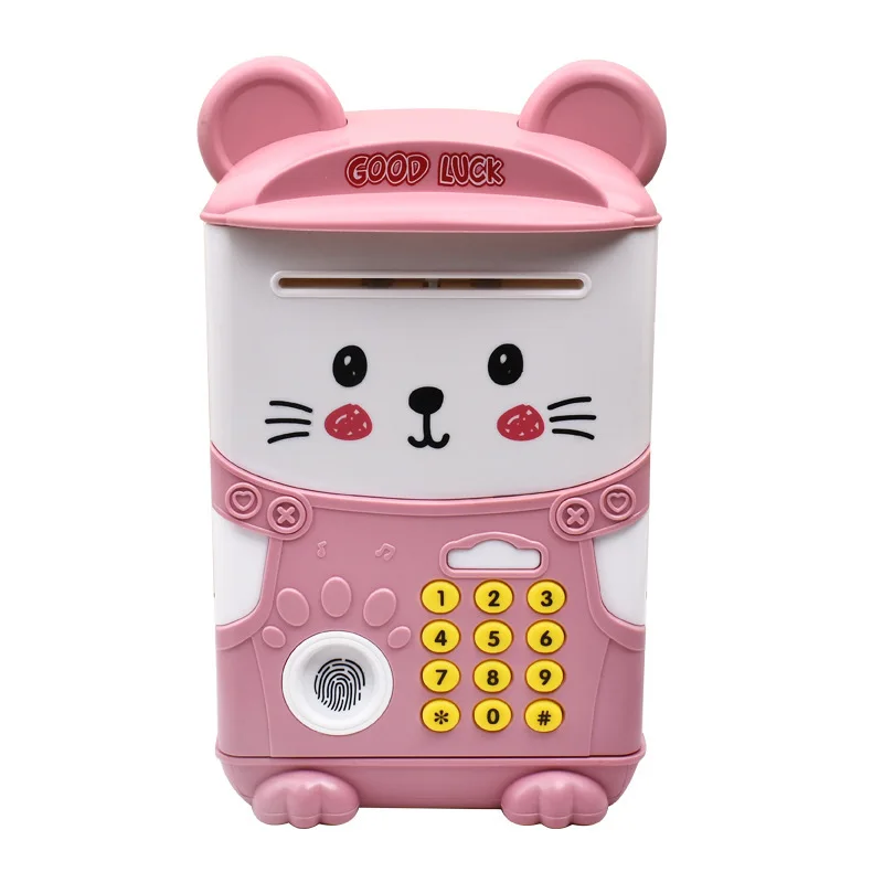 Милая копилка игрушка электронная мини-Банкомат сберегательная машина с персональным паролем и имитацией разблокировки отпечатков пальцев