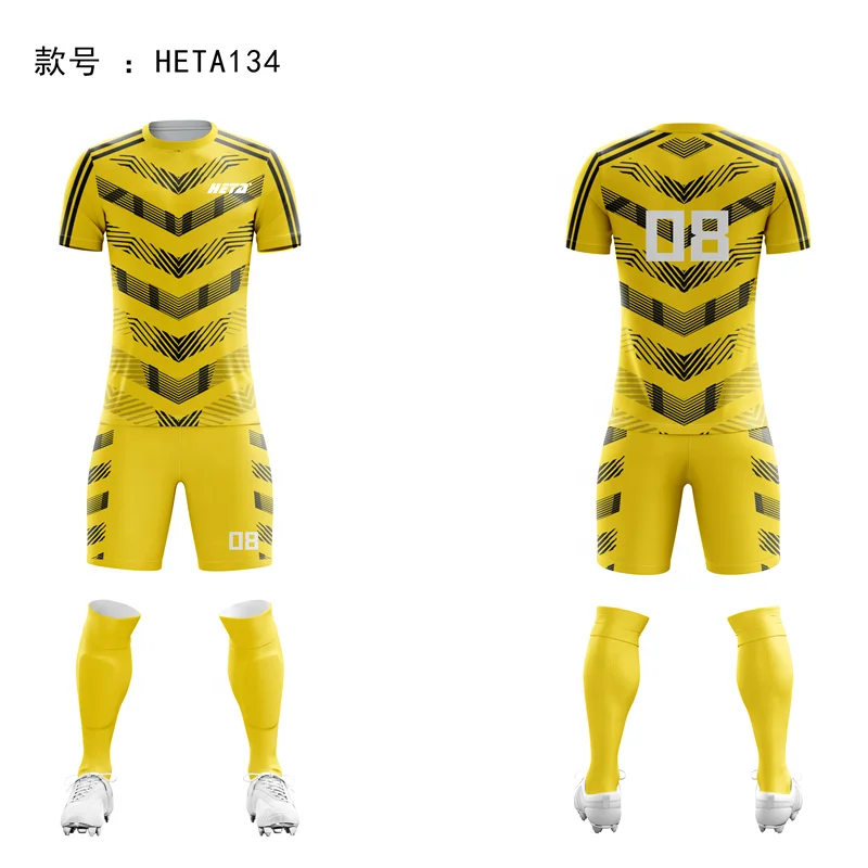 Custom Quick Drying Polyester Soccer Wear Jersey Football Uniform Football Kits Full Set Soccer Kit
