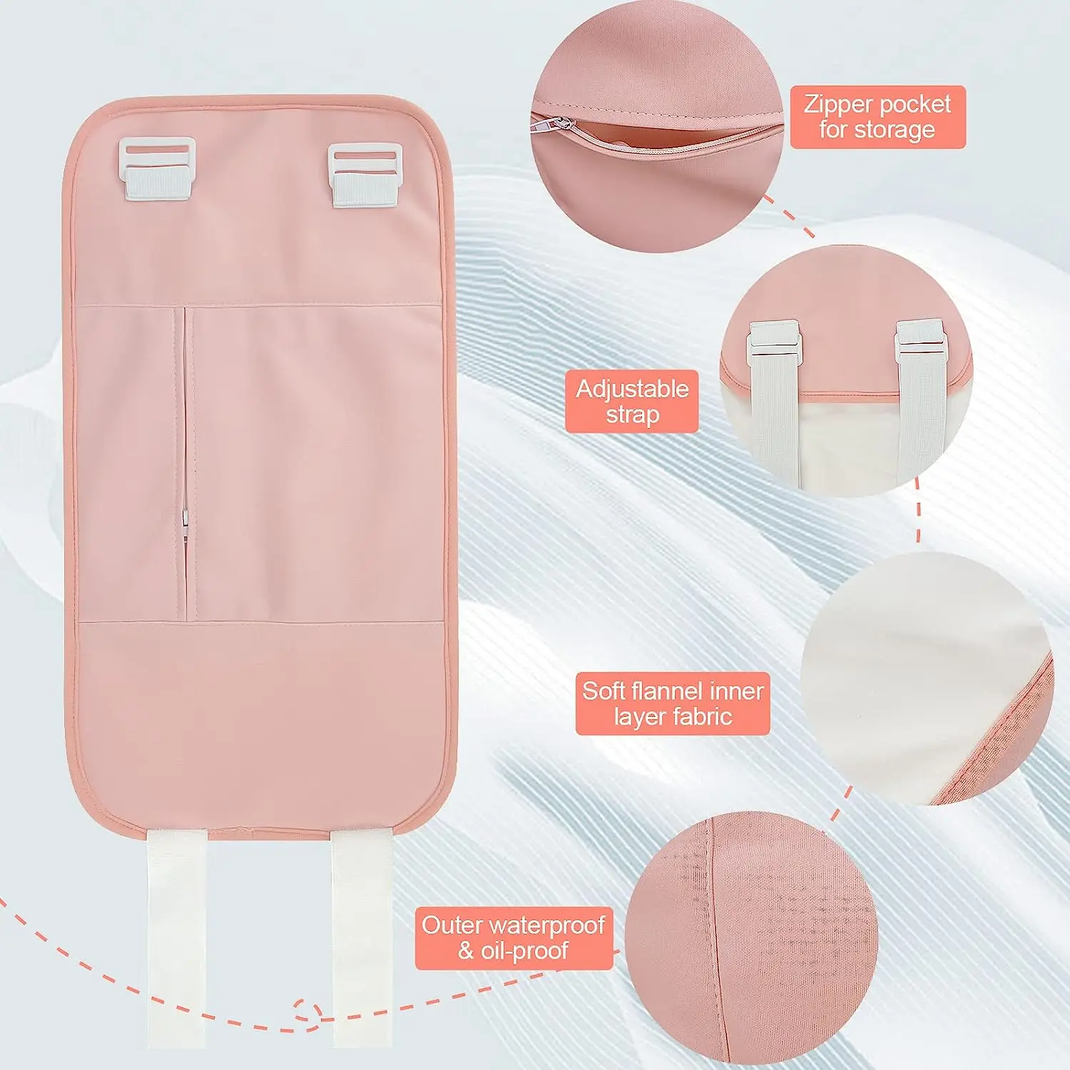 castor oil pack Organic Compression Wrp  Adjustable strap pads cotton flannel around breast stomach wrap HH