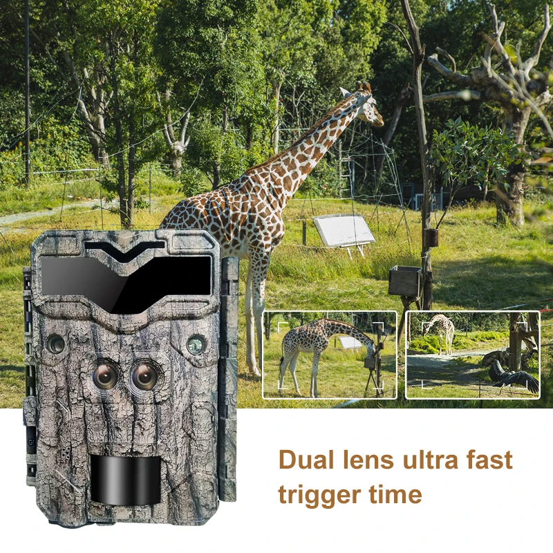 KW698A 2-sensors scouting camera dual-lens 4K game camera easy to navigate simple to use