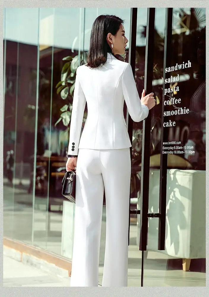 New Fashion Ladies Clothing Business Suits Women Blazer And Pant Two Piece