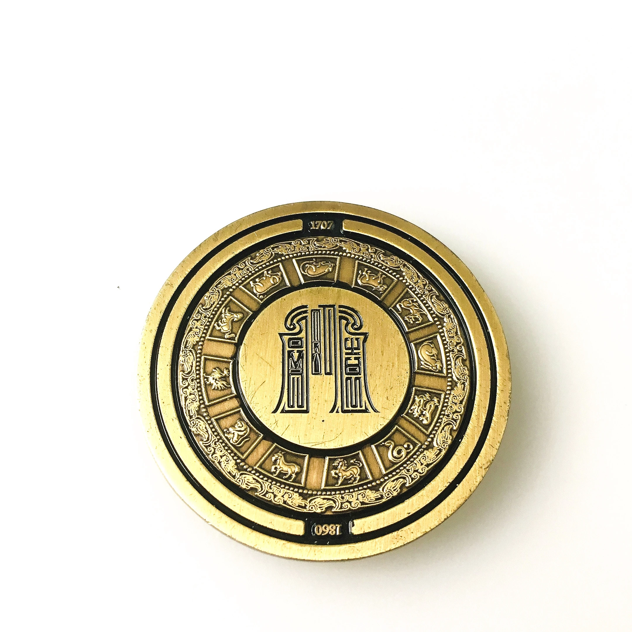 2024 New products chinese dragon design embossed antique coin custom logo game coins for sale