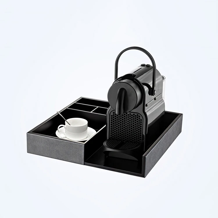 Custom hotel Room Accessories Hotel Leather products 5-star hotel supplies Wooden Amenities set Tissue box tray