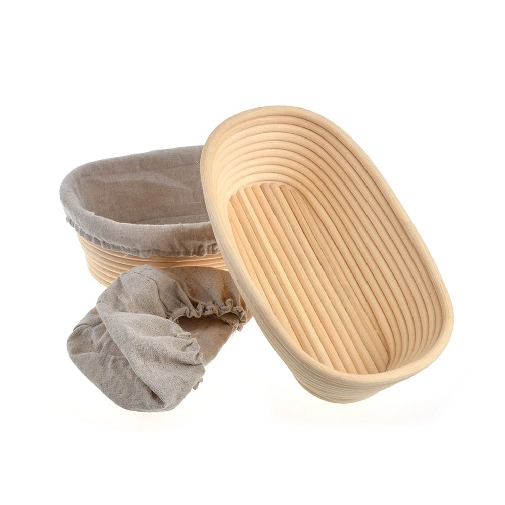 Vietnamese Fermented Rattan Bowl Country Oval Bread Basket Rattan Woven Storage Basket