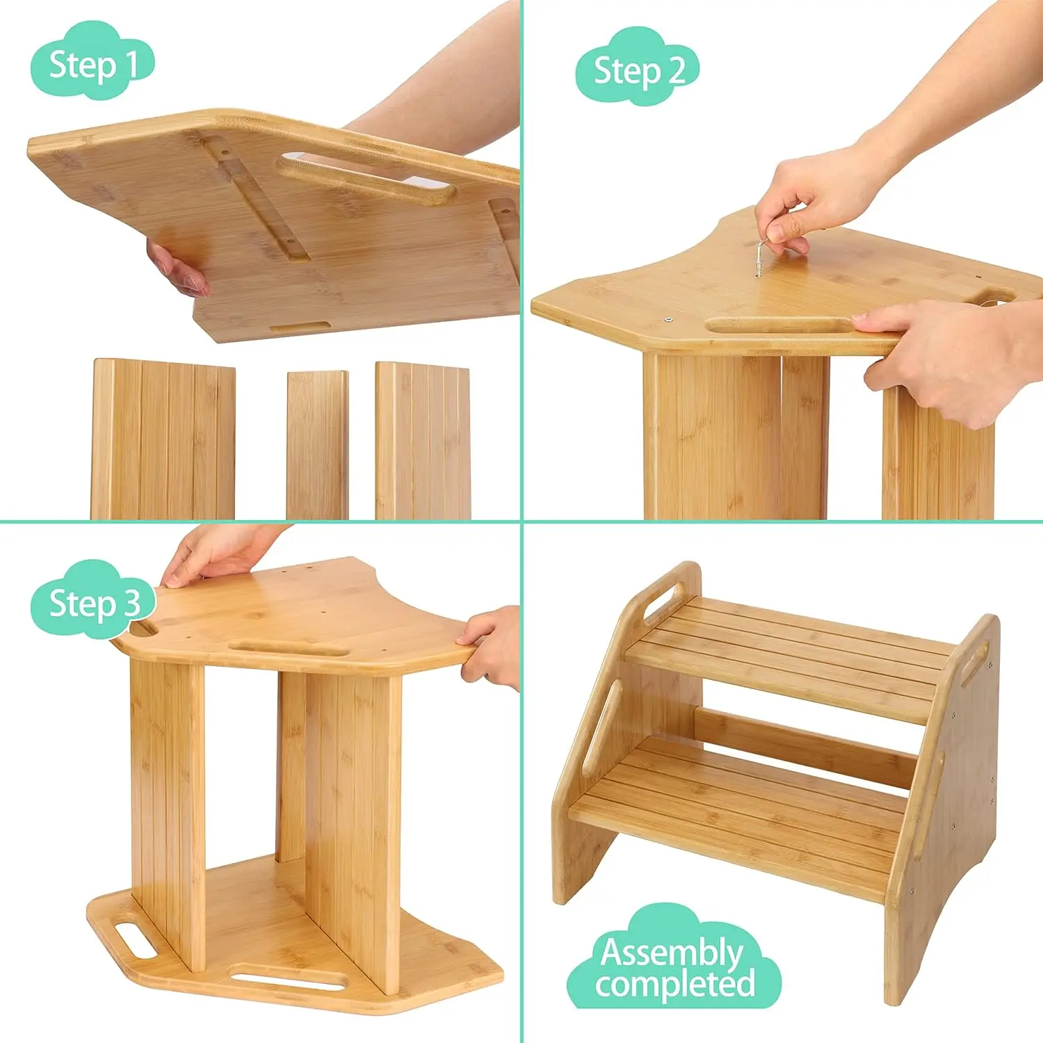 For Children Montessori Toys Wooden Step Stool For Adults Wooden One Step Stool Wooden 2-step Stool