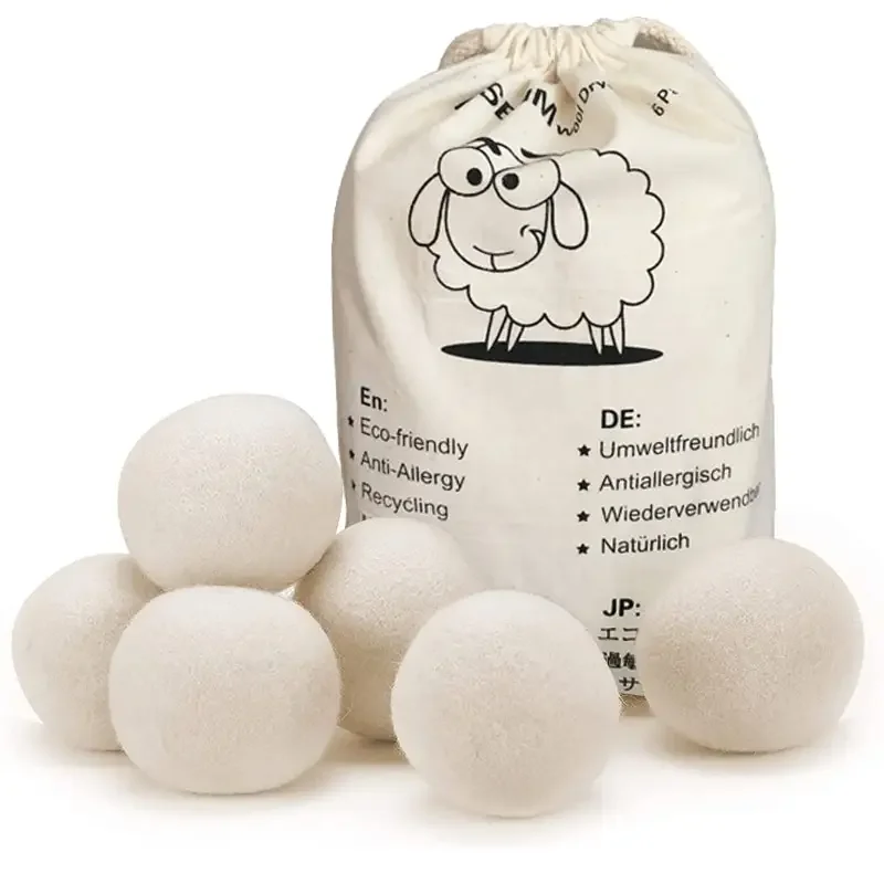 Private Label Organic Wool Felt Balls Drying Balls for Laundry and Washing Ball Drier Machine