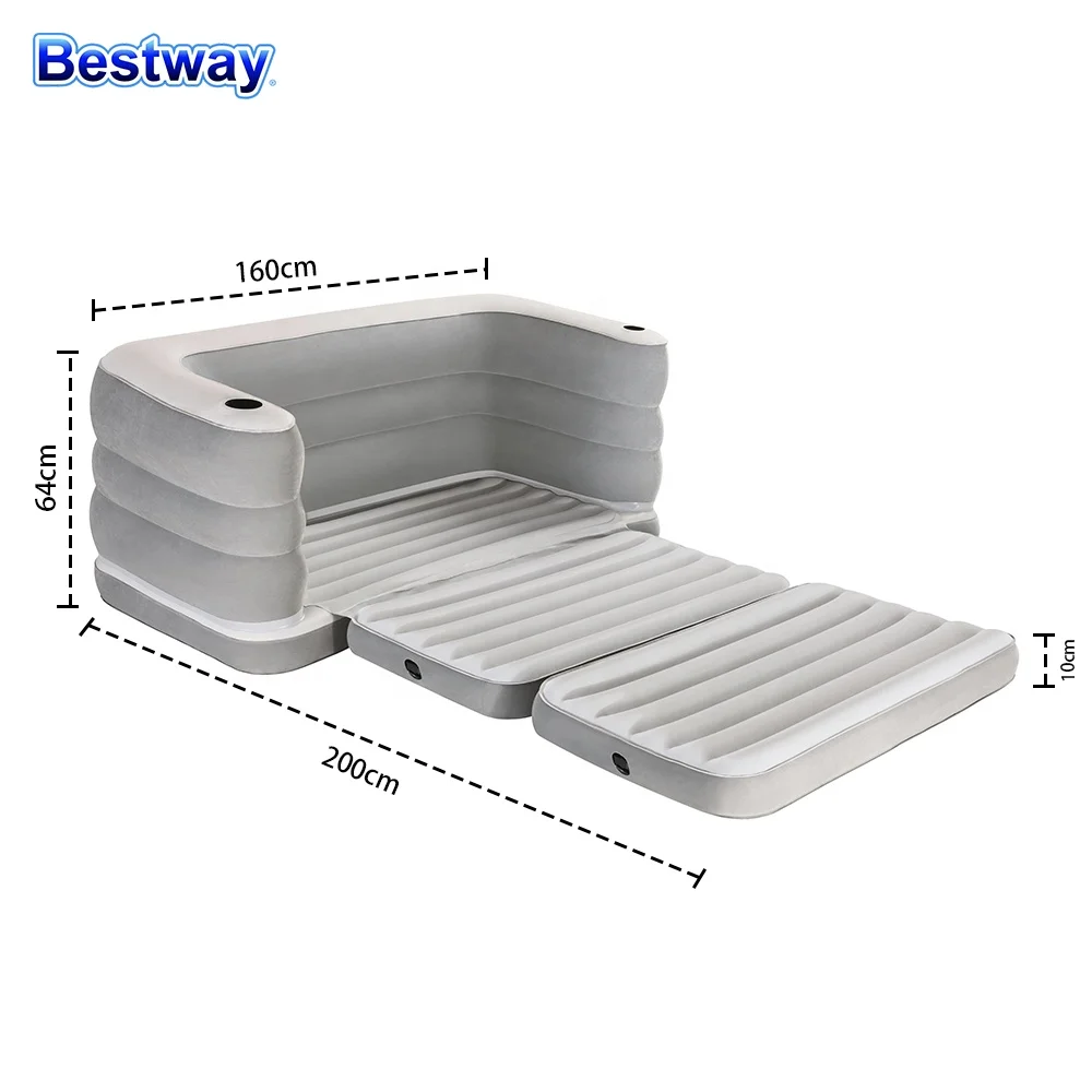  Bestway 2 в 1 multimax II диван воздуха диван-кровать двуспальная кровать со встроенным подстаканников и