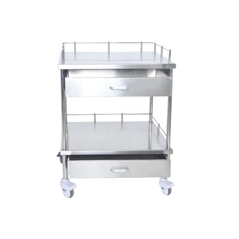 Oxygen Tank Cart Serving Oxygen Cylinder Stainless Steel Trolley