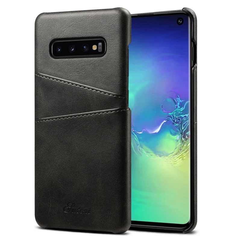 Card Slot Pocket Shockproof Back Cover PU Leather Case for Samsung S10 Plus S10E S9 S8 S20 S21 Ultra Note 20 10 9 8