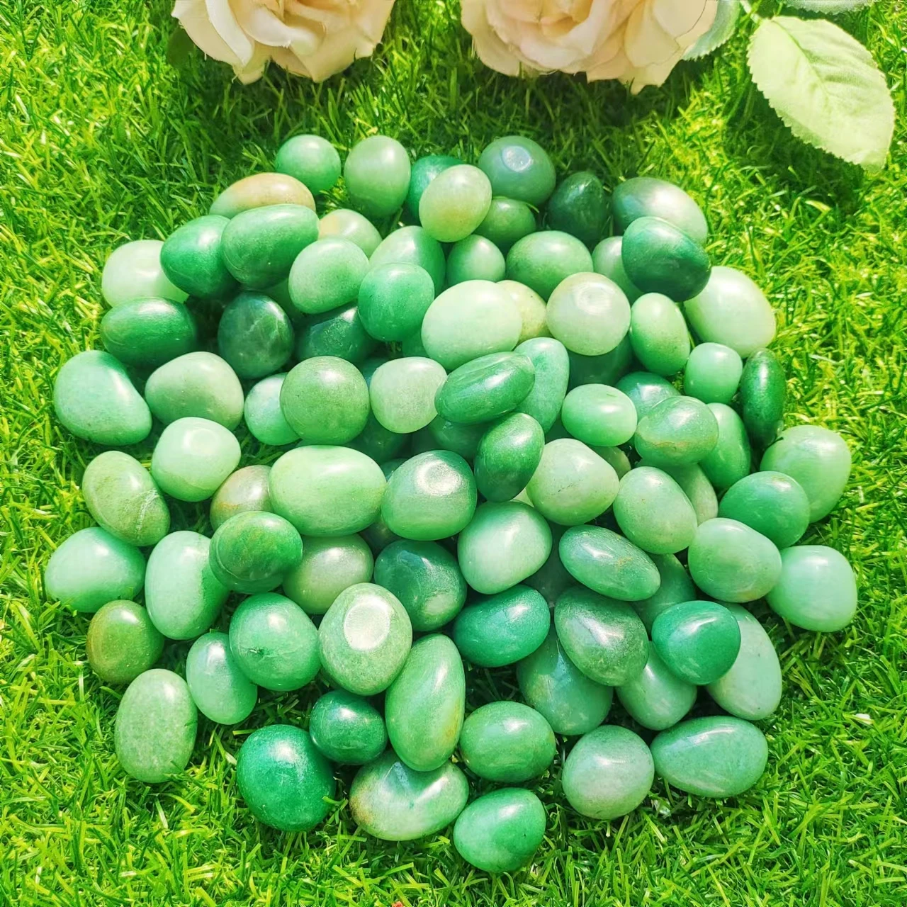 Натуральный лечебный кристалл 3 см зеленый авантюрин Tumbld камень для украшения дома