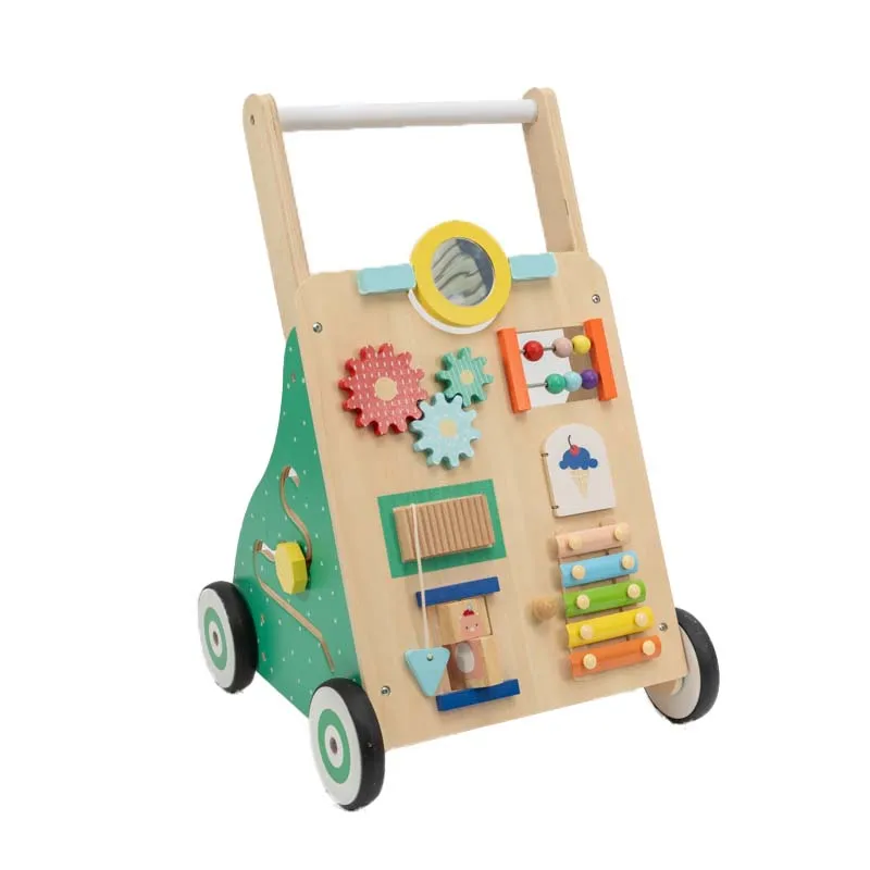 Push And Pull Toys Wooden Baby Activity Walker Multifunction Educational Learning Activity Children Baby walker