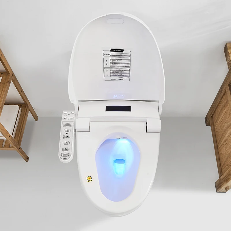 Women LED night light Smart toilet seat bathroom Elongated intelligent bidet