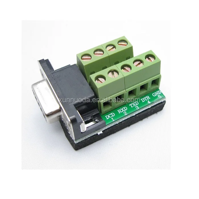 DB9 Terminal Block Connector Solderless Breakout Board