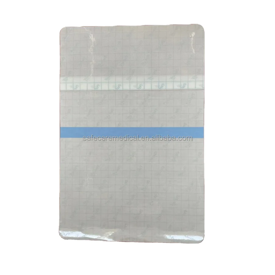 Surgical Transparent Film Transparent Semi-permeable Wound Dressing For NPWT Dressing 30cmx30cm