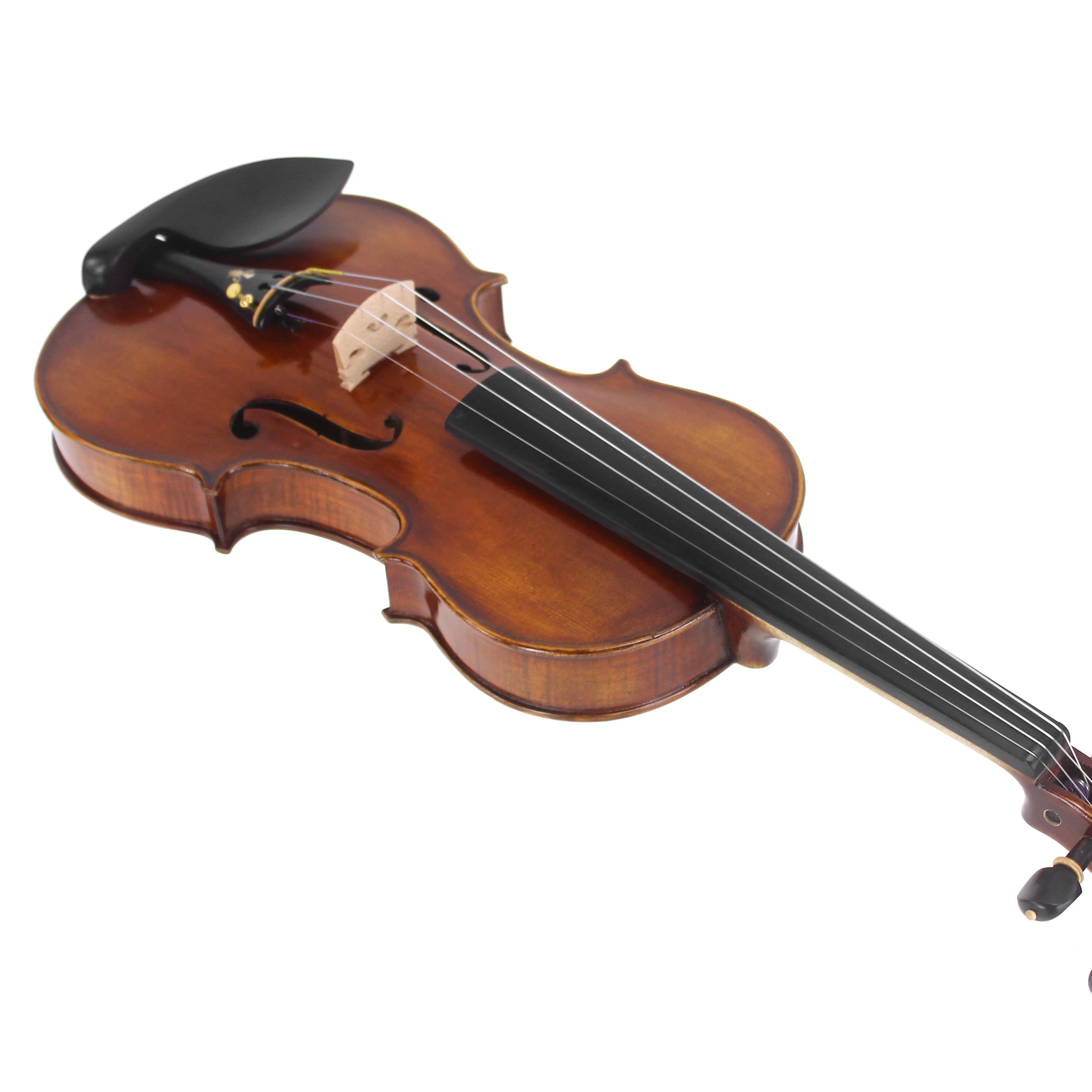 Wholesale Factory Price Natural Flame Violin High Quality With Ebony pegs  Violin