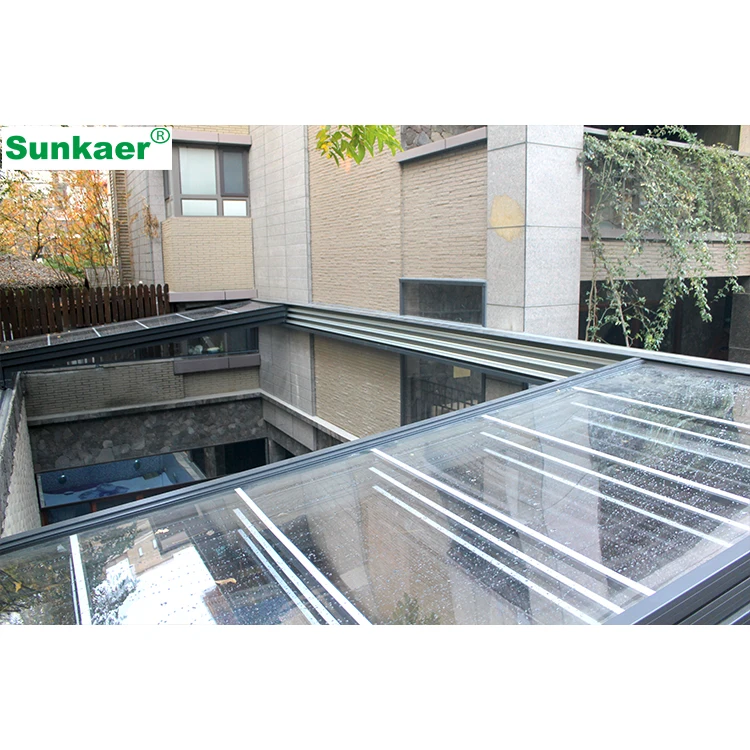 SK-S03 Quality Ensured Fast Delivery Pool Enclosure Retractable Polycarbonate Sunroom Roof Enclosure Roof Cover