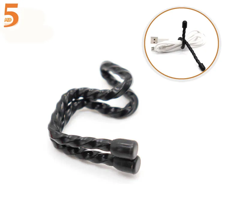 Original Silicone Cable Tie,  Reusable Rubber Twist Lock Cable Tie, Cable Tie Straps for Organizing