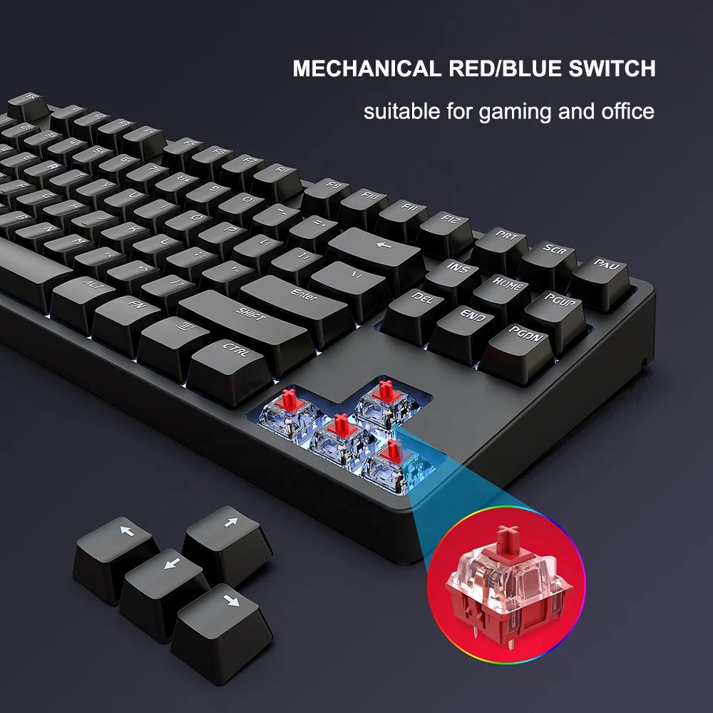 Wireless Mechanical Keyboard RGB Backlit Hot Swappable Switches PBT Keycaps BT/2.4G/Wired Rechargeable Gaming Keyboard for PC
