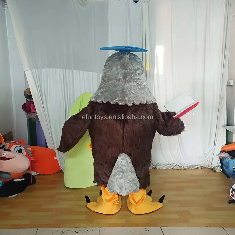 Efun MOQ 1 PC professional custom Doctor eagle mascot Costume Plush cartoon Christmas Fancy Dress Carnival Cosplay Suit for sale