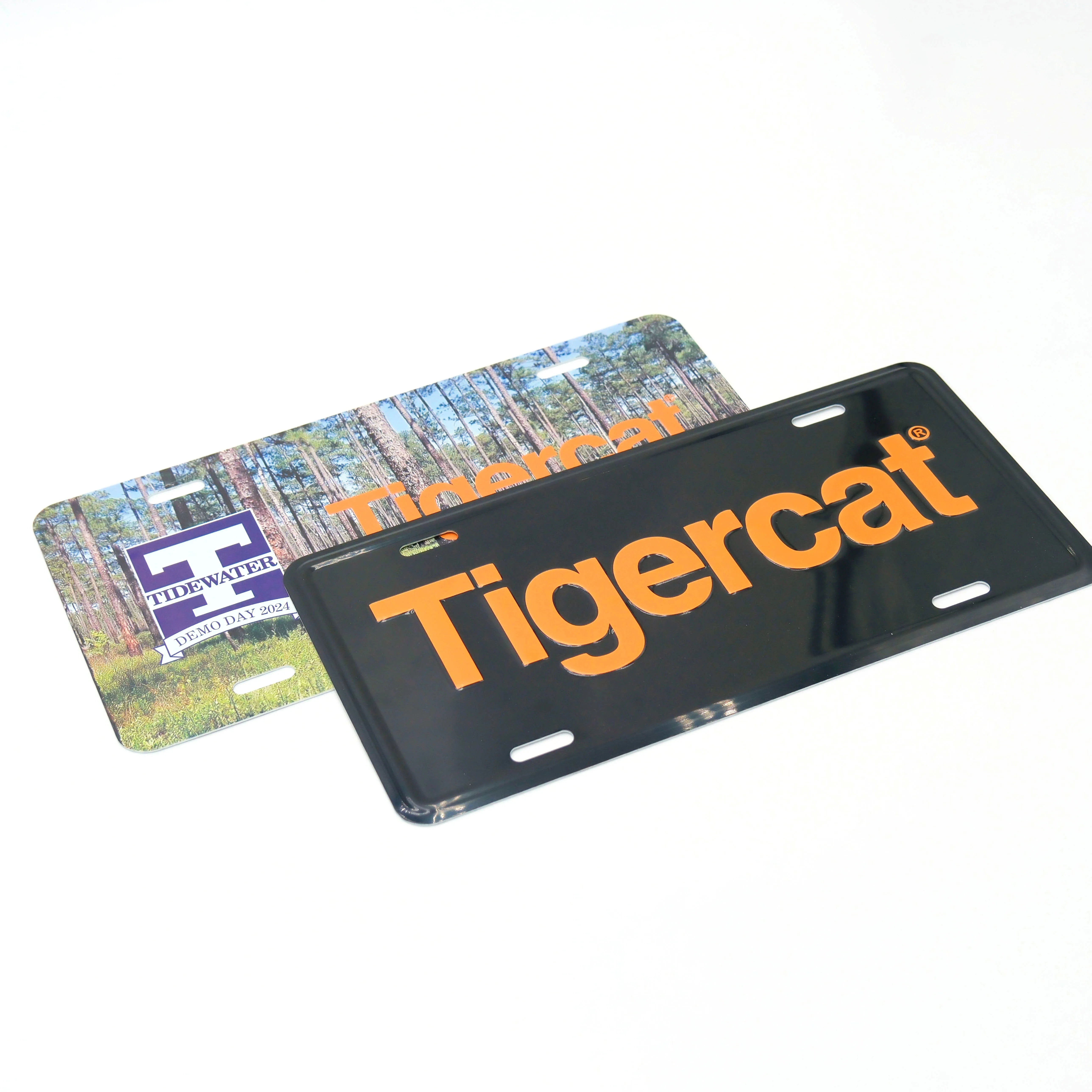Wholesale Custom Aluminum License Plates with Embossed license plate making machine blackout license plate with remote