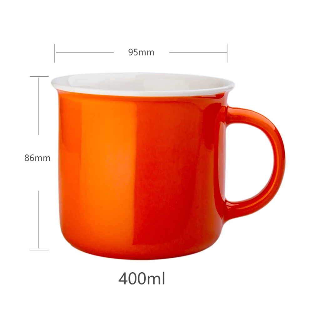 Wholesale Porcelain Yellow Mug, Colorful Ceramic Coffee Mug With Custom Print/