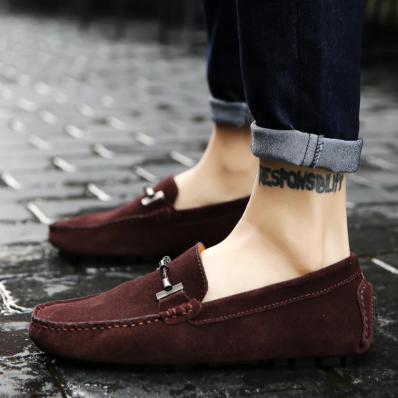 Men Shoes Brand 2023 Casual Slip on Formal Loafers Men Moccasins Italian Black Male Driving Shoes