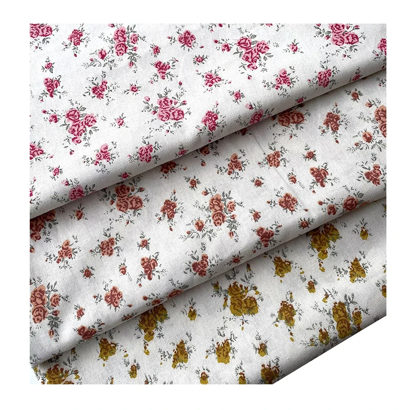 100%cotton fabric print cotton fabric 110GSM Floral printed fabric for baby dress