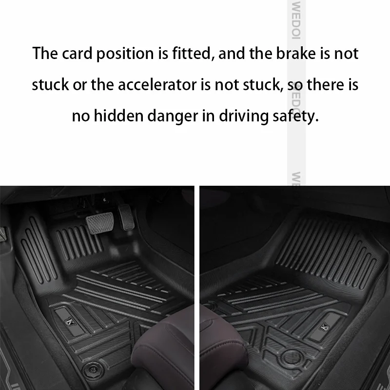 OEM Custom TPE General Front Rear Set Black Floor Carpet Mat 7 Seats 3PCS Dust Truck For 2006 - 2023 Chevrolet Captiva Car Mats