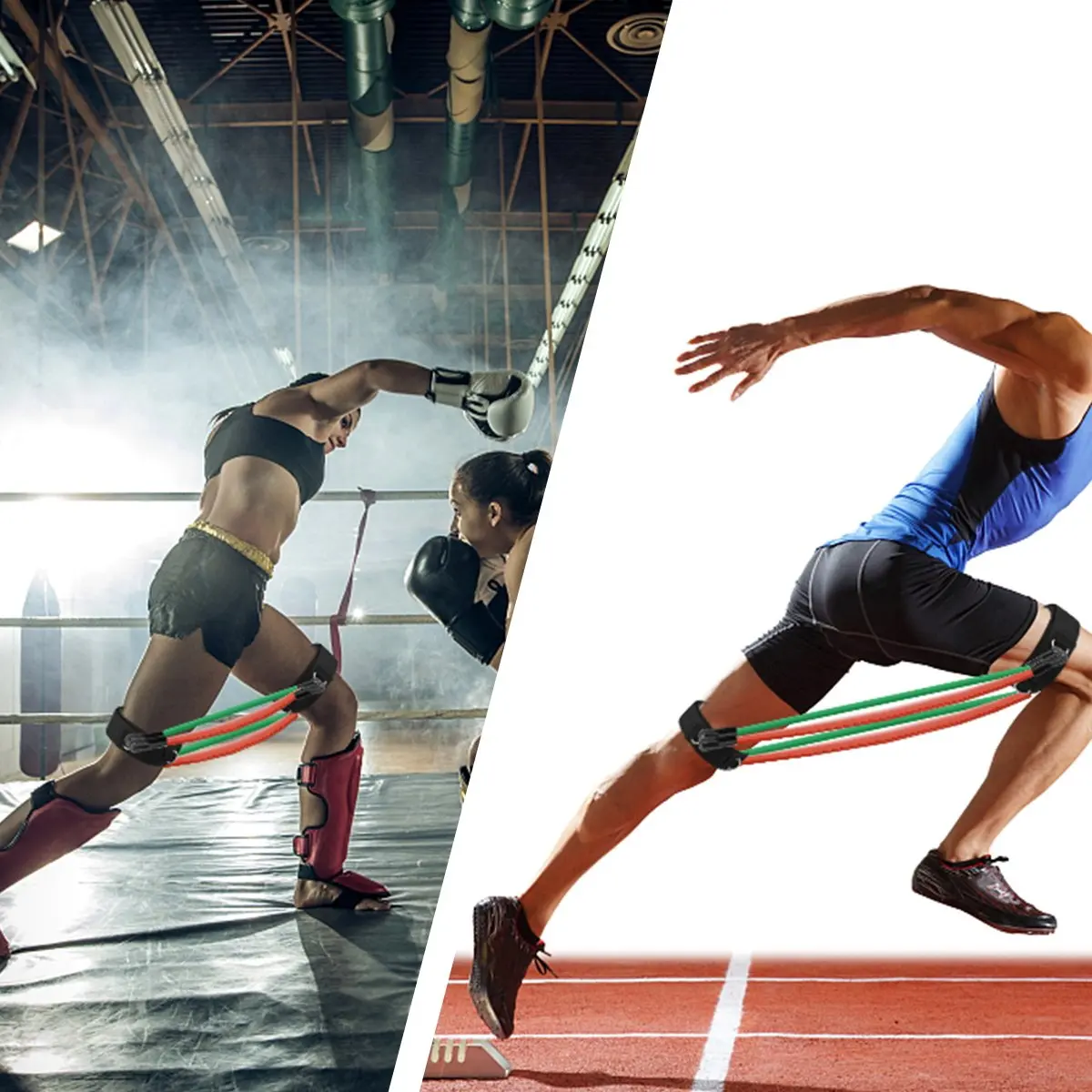 Best Seller Libenli Custom logo  Color Coded  Leg Exercise Kinetic Speed Training Resistance Band Sets