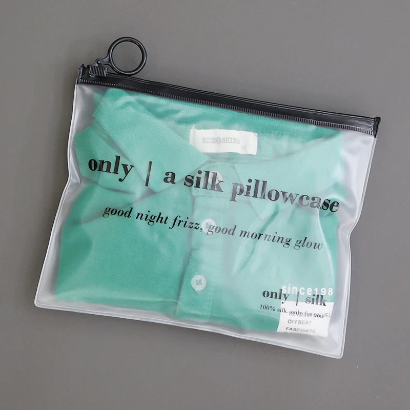 Waterproof PVC Frosted Zipper Bag LOGO Customization Pencil Case Travel Cosmetic Bag